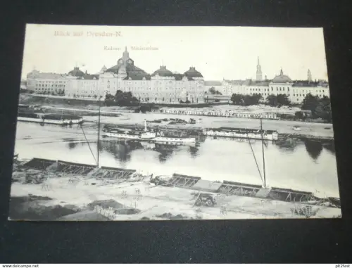 Dresden - Panorama mit Kultus-Ministerium , 1917 , Ansichtskarte ,  AK , CPA !!
