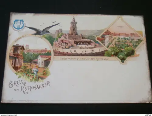 Gruss vom Kyffhäuser , ca. 1905 , Anger , Litho , Ansichtskarte ,  AK , CPA !!