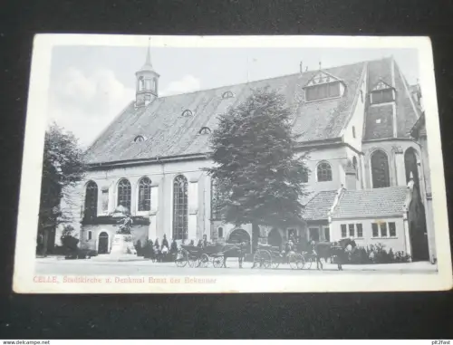 Celle - Kirche und Denkmal , 1915 , Ansichtskarte ,  AK , CPA !!