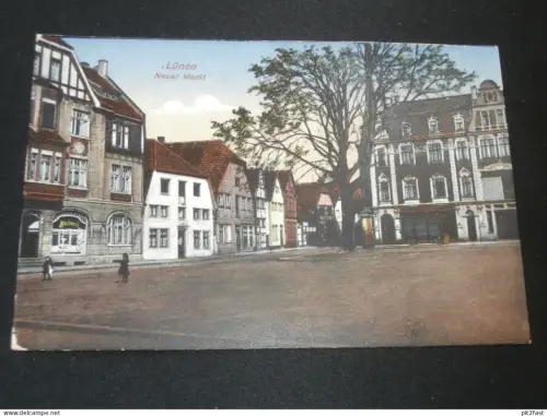 Neuer Markt in Lünen , ca.1910 , Ansichtskarte ,  AK , CPA !!