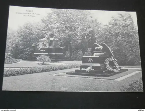 Krupp Denkmal in  Essen , 1907 , Grabstätten , Ansichtskarte ,  AK , CPA !!