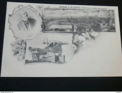 Essen a.d. Ruhr , ca. 1910 , Krupp Stahlfabrik , Kanone , Ansichtskarte ,  AK , CPA !!