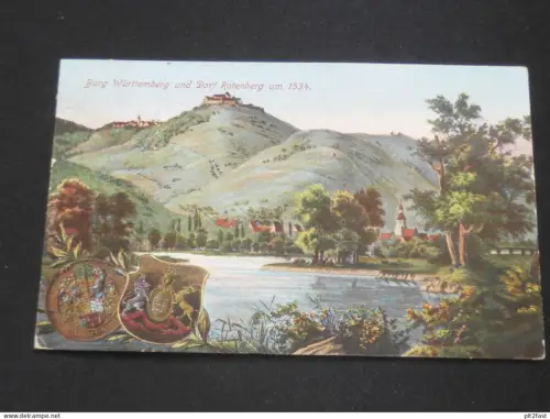 Burg Württemberg b. Rotenberg / Stuttgart , 1918  , Ansichtskarte , AK , CPA !!