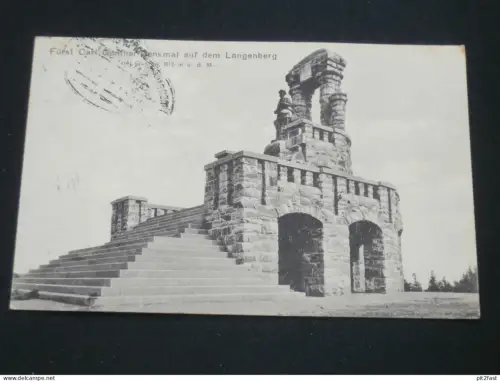 Denkmal auf dem Langenberg b. Gehren i. Th. , ca. 1920 , Ansichtskarte , AK , CPA !!