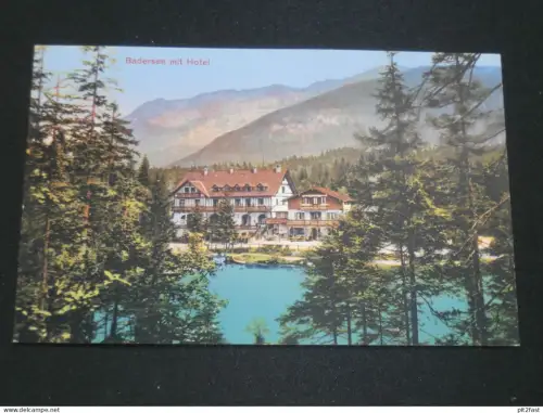 Badersee mit Hotel b. Grainau , ca. 1910 , Ansichtskarte , AK , CPA !!