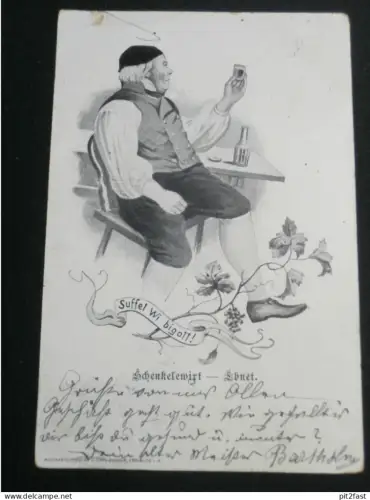 Freiburg - Ebnet , 1902 , Schenkelewirt , Wirtschaft , Kneipe , Restaurant , Ansichtskarte , AK , CPA !!