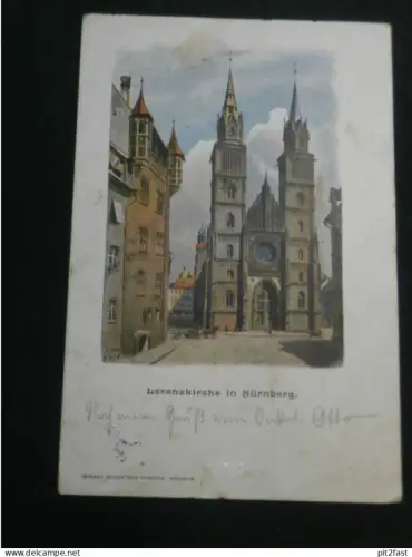 Nürnberg - Lorenzkirche , 1898 , Ansichtskarte , AK , CPA !!