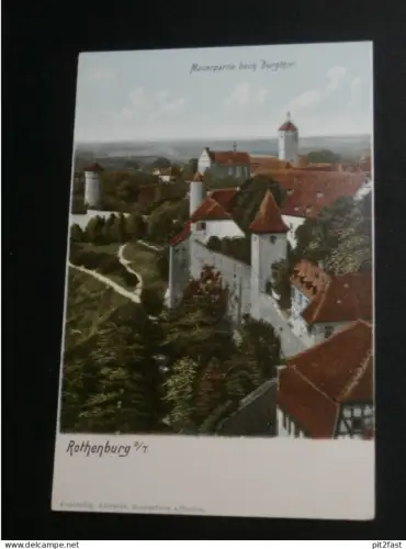 Rothenburg ob der Tauber , Panorama b. Burgthor , ca. 1910 , Ansichtskarte , AK , CPA !!