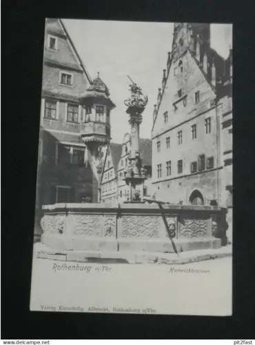 Rothenburg ob der Tauber , Kerterichbrunnen , ca. 1910 , Ansichtskarte , AK , CPA !!