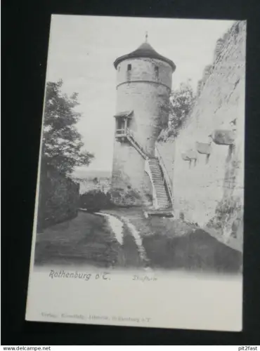 Rothenburg ob der Tauber , Strafturm , ca. 1910 , Ansichtskarte , AK , CPA !!