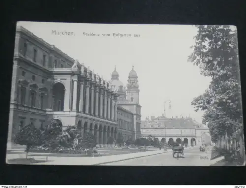 München - Residenz vom Hofgarten aus , ca. 1910 , Panorama  Ansichtskarte , AK , CPA !!