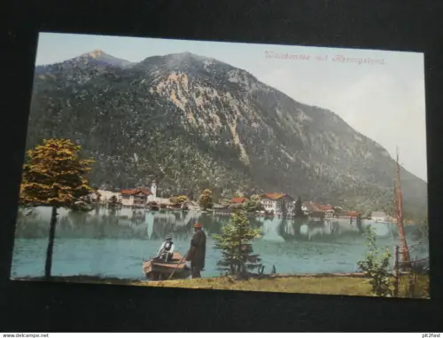 Walchensee mit Herzogstand b. Wolfratshausen , ca. 1910 , Bad Tölz , Ansichtskarte , AK , CPA !!