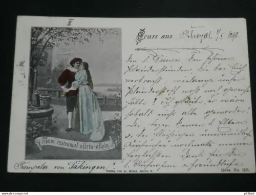 Rheydt b. Mönchengladbach , 1898 , Säckingen , nach Gerderath b. Erkelenz , Ansichtskarte , AK , CPA !!