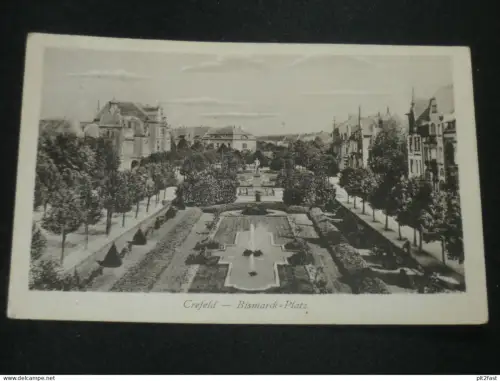 Crefeld / Krefeld - Bismarck-Platz , 1924 , Ansichtskarte , AK , CPA !!
