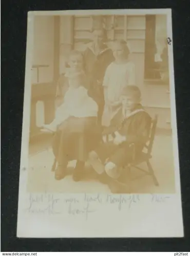 Familie in Düsseldorf , 1916 , an R. Williger in Sagan i. Schlesien , Ansichtskarte , AK , CPA !!