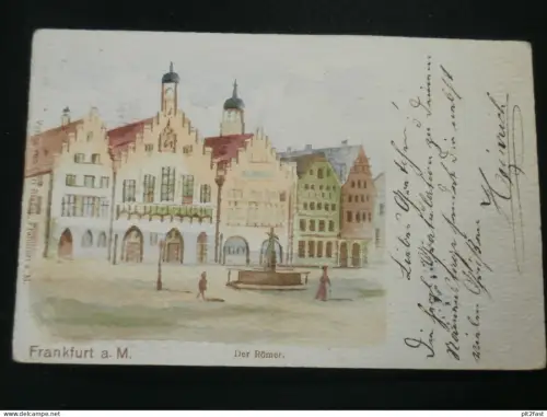 Frankfurt a. Main - Der Römer , 1907 , nach Bonn , Ansichtskarte , AK , CPA !!
