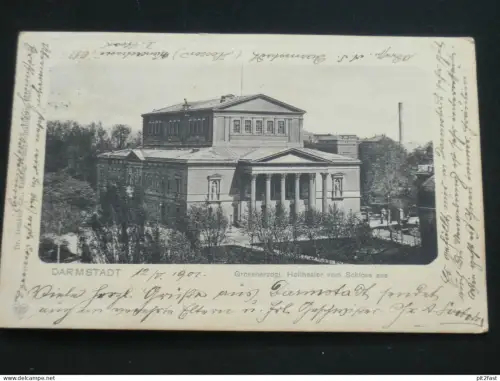 Darmstadt - Hoftheater , 1901 , nach Wien , Ansichtskarte , AK , CPA !!