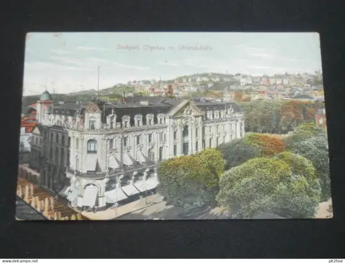 Stuttgart - Olgabau mit Uhlandshöhe , ca. 1905 , nach Mannenberg / Rudersberg , Ansichtskarte , AK , CPA !!