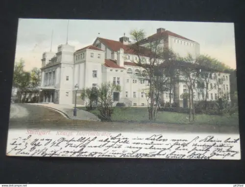 Stuttgart - königliches Interimtheater , 1903 , nach Neubulach , Ansichtskarte , AK , CPA !!