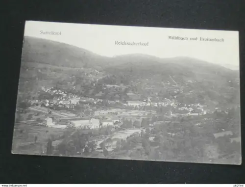 Mühlbach und Breitenbach , Panorama , 1915 , Ansichtskarte , CPA , AK !!