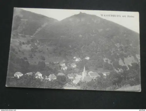 Wasserburg mit Ruine i. Elsass , ca. 1910 , Ansichtskarte , CPA , AK !!