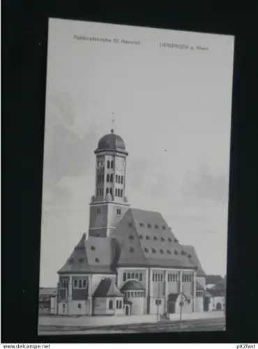 Uerdingen a. Rhein - Rektoratskirche St. Heinrich , 1917 , Krefeld , Feldpost , Ansichtskarte , CPA , AK !!