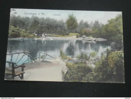 Uerdingen a. Rhein - Stadtpark , ca. 1910 , Krefeld , Ansichtskarte , CPA , AK !!