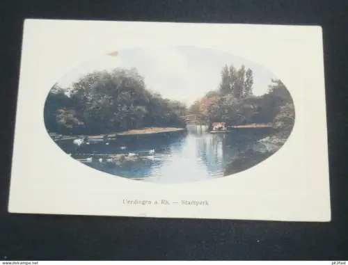 Uerdingen a. Rhein - Stadtpark , ca. 1910 , Krefeld , Ansichtskarte , CPA , AK !!