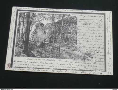 Mauerreste von Asseburg b. Wittmar , 1901 , Gasthaus zur Asse - Fr. Eschemann , Ansichtskarte , CPA , AK !!