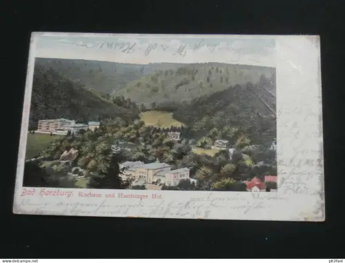 Bad Harzburg - Kurhaus und Harzburger Hof , 1901 , Ansichtskarte , CPA , AK !!