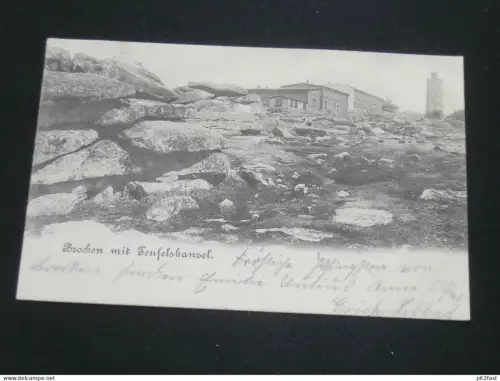Brocken mit Teufelskanzel , 1904 , Ansichtskarte , CPA , AK !!