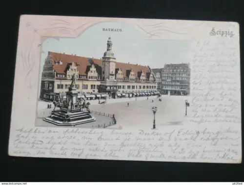 Rathaus in Leipzig , ca. 1905 , Litho , Ansichtskarte , CPA , AK !!
