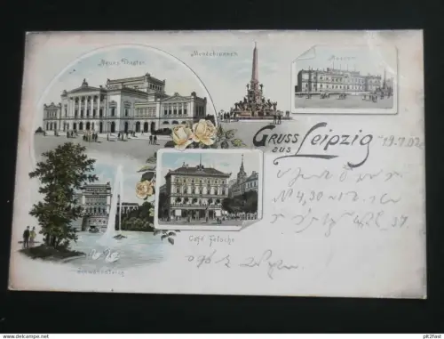Leipzig , 1902 , Litho nach Hainichen , Ansichtskarte , CPA , AK !!