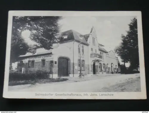 Selmsdorf i. Mecklenburg b. Schönberg , ca. 1910 , Dassow ,Gesellschaftshaus Joh. Lenschow , Ansichtskarte , CPA , AK !!