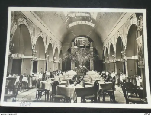 Rostock i. Mecklenburg , 1934 , Wintergarten - Breite Strasse 23 , Ansichtskarte , CPA , AK !!