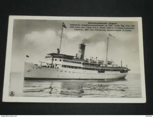 Schnelldampfer " Rugard " , 1929 , Stempel !! Rügen , Schiff , Schiffe , Dampfer , Ansichtskarte , AK , CPA