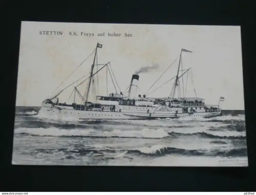 Stettin - S.S. Freya auf hoher See , ca. 1930 , Schiff , Schiffe , Ansichtskarte , AK , CPA