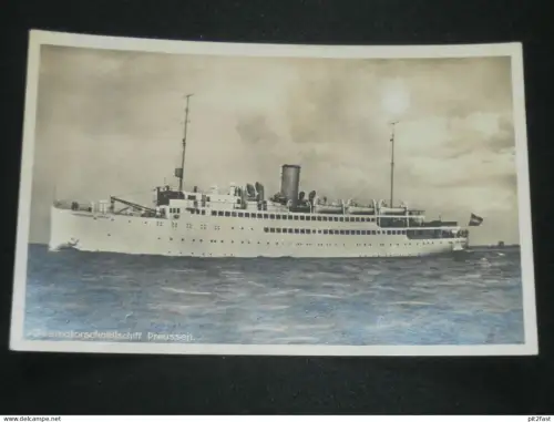 Schnellschiff "Preussen" , 1926 , Pillau nach Swinwmünde , Stempel Dampfer , Schiff , Schiffe , Ansichtskarte , AK , CPA