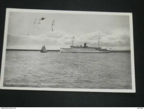 Schnellschiff "Preussen" , 1931 , nach Schlesien , Dampfer , Schiff , Schiffe , Ansichtskarte , AK , CPA !!