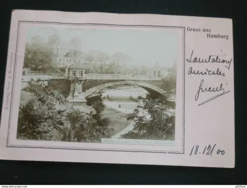 Hamburg - Helgoländer Aller mit Kersten mit Kersten Miles Brücke , 1900 , St. Pauli , Neustadt Ansichtskarte , AK , CPA
