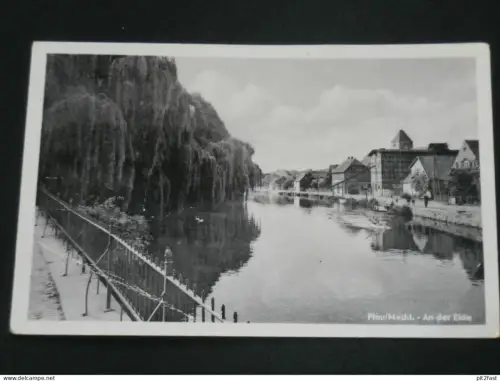 Plau i. Meckl. - An der Elde , ca. 1950 , Ansichtskarte , AK , CPA