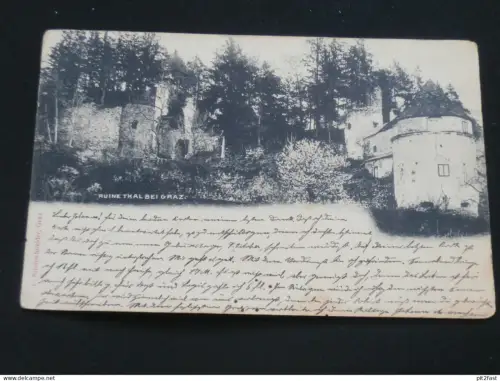 Ruine Thal b. Graz  , 1904 ,  Ansichtskarte , AK , CPA !!