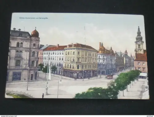 Graz - Bismarkplatz / Herrengasse , 1911 ,  Ansichtskarte , AK , CPA !!