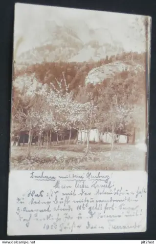 Buchau b. Oberaudorf , 1902 , Rosenheim , nach Hanau , Foto-AK ,  Ansichtskarte , AK , CPA !!