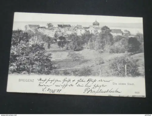 Bregenz - die obere Stadt , 1904 , Panorama , nach Wulting , Ansichtskarte , AK , CPA !!