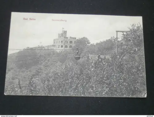 Bad Sulza - Sonnenburg ,  1910 , Hängebahn , Seilbahn , Gondel , Ansichtskarte , AK , CPA !!