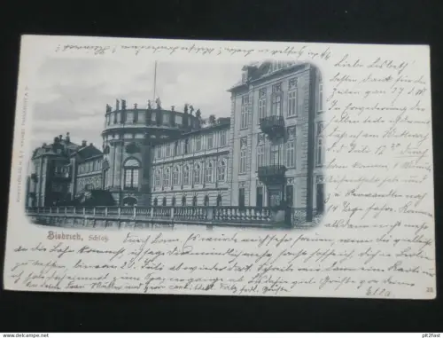 Biebrich b. Wiesbaden - Schloß  , 1899 , Ansichtskarte , CPA , AK  !!