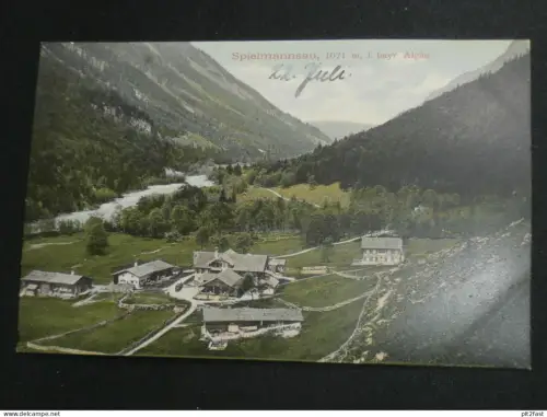 Spielmannsau b. Oberstdorf , 1910 , Stempel !! Ansichtskarte , CPA , AK  !!