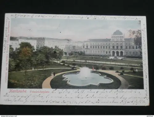 Karlsruhe - Friedrichsplatz , 1904 , Ansichtskarte , CPA , AK  !!