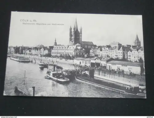 Köln - Frankenwerft , Stapelhaus und Kirche , 1906 , Ansichtskarte , CPA , AK  !!